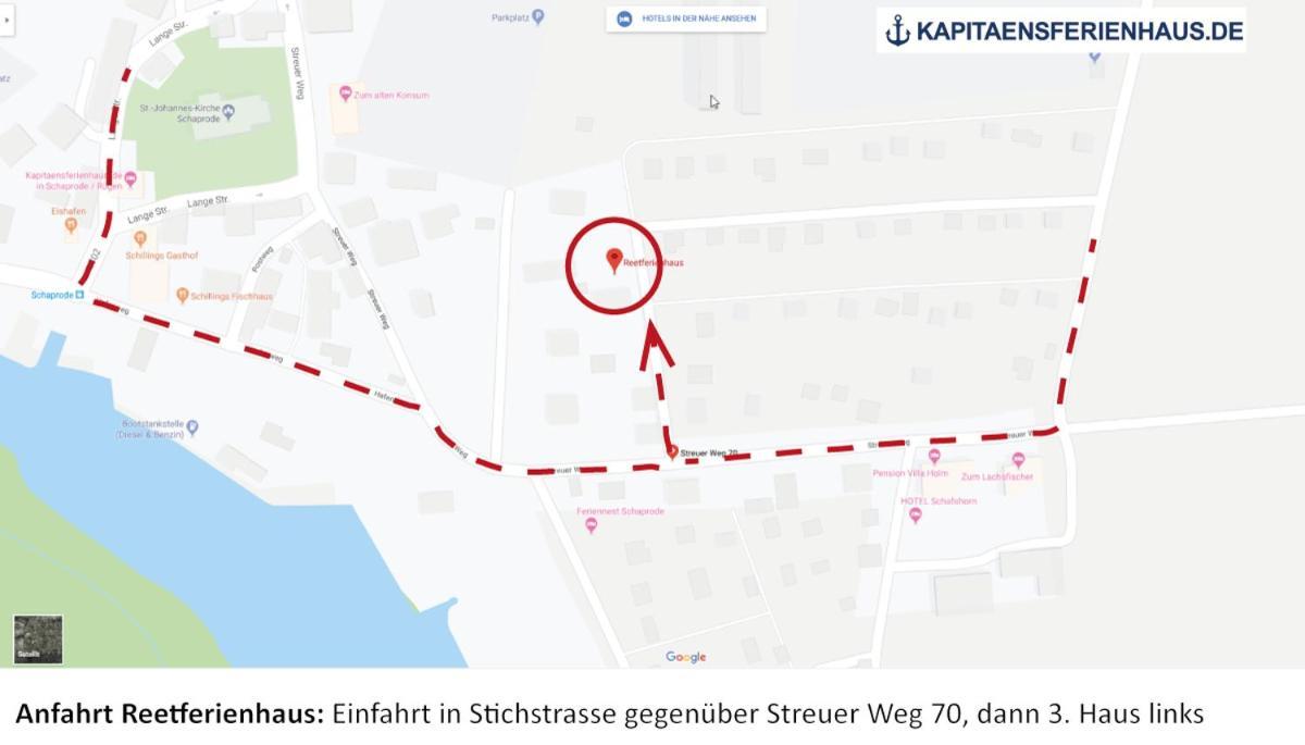 Reetferienhaus - Schaprode Hafen Buitenkant foto