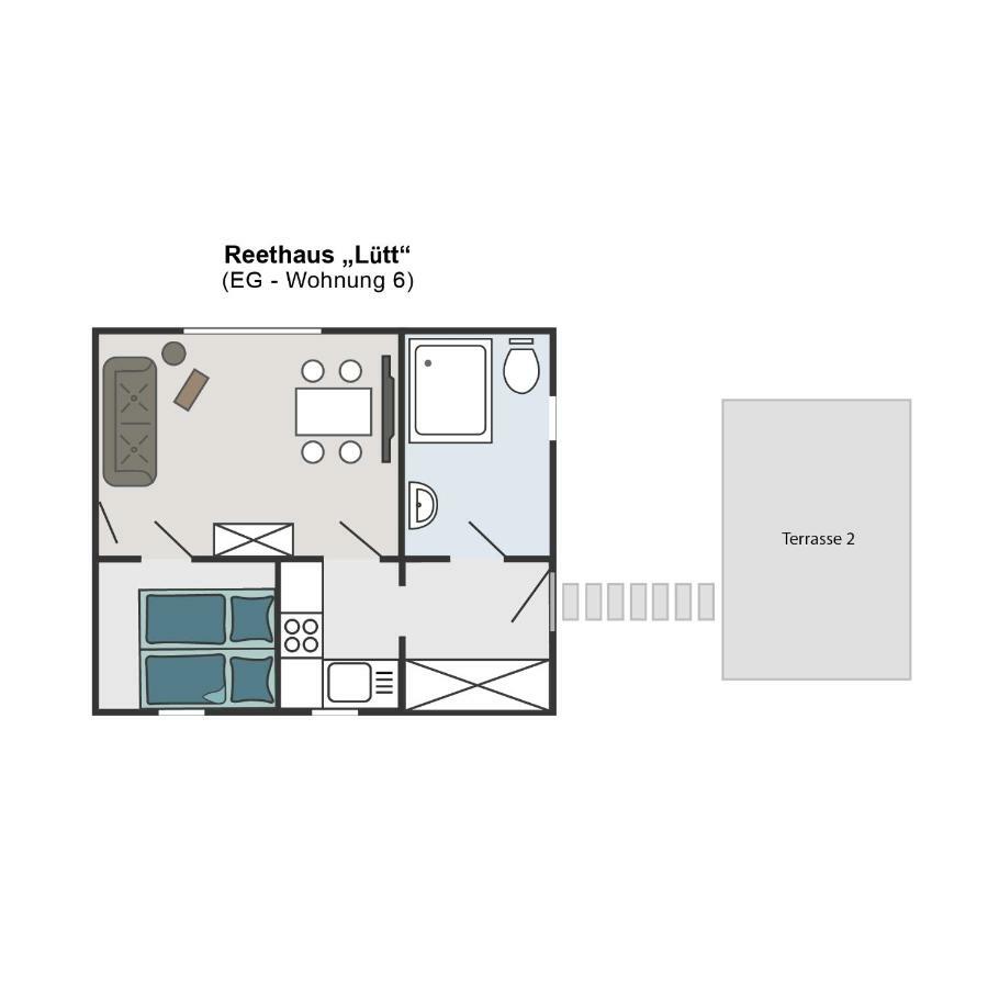 Reetferienhaus - Schaprode Hafen Buitenkant foto